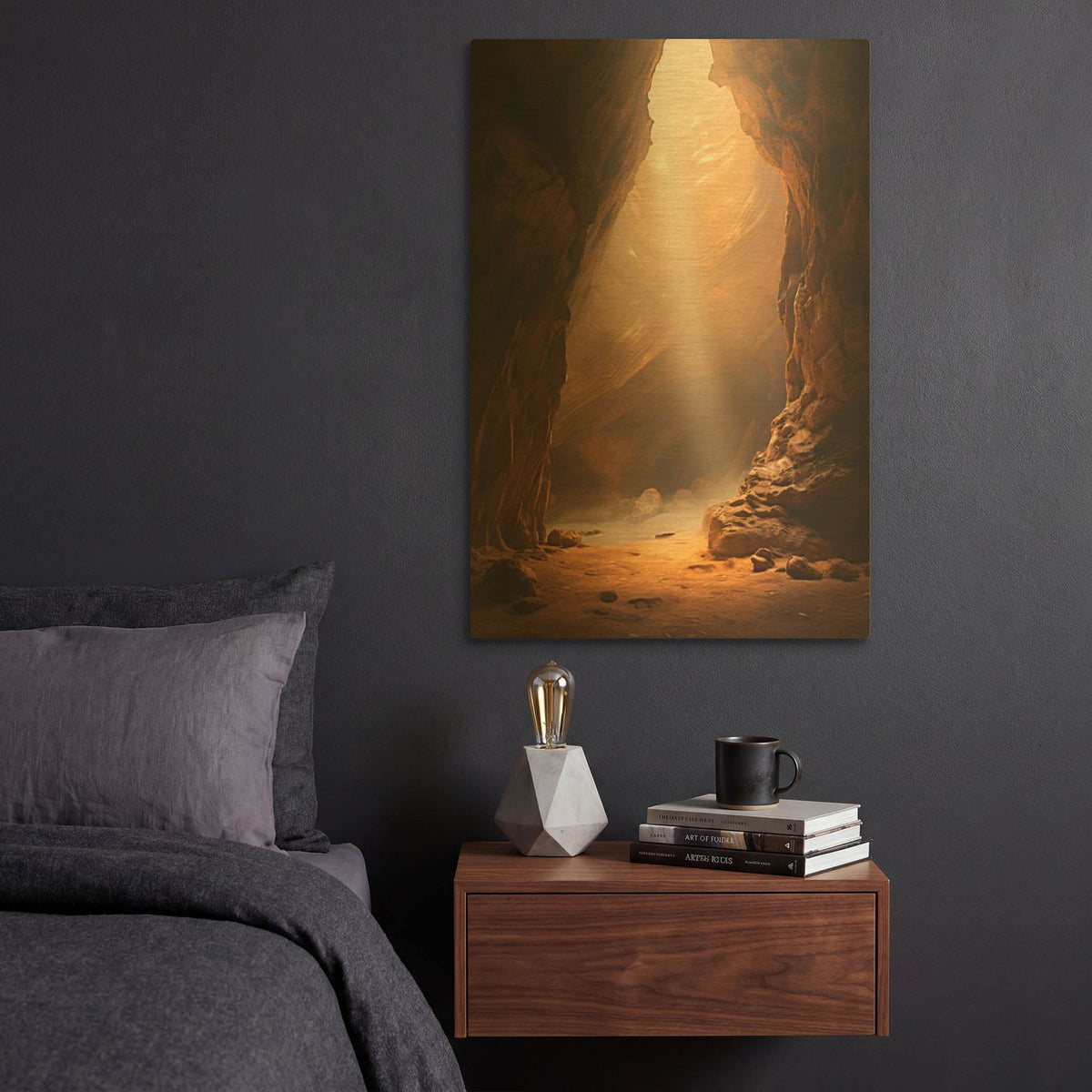 'Rise with the Sun' By r3darch0n Gold Metal Wall Art