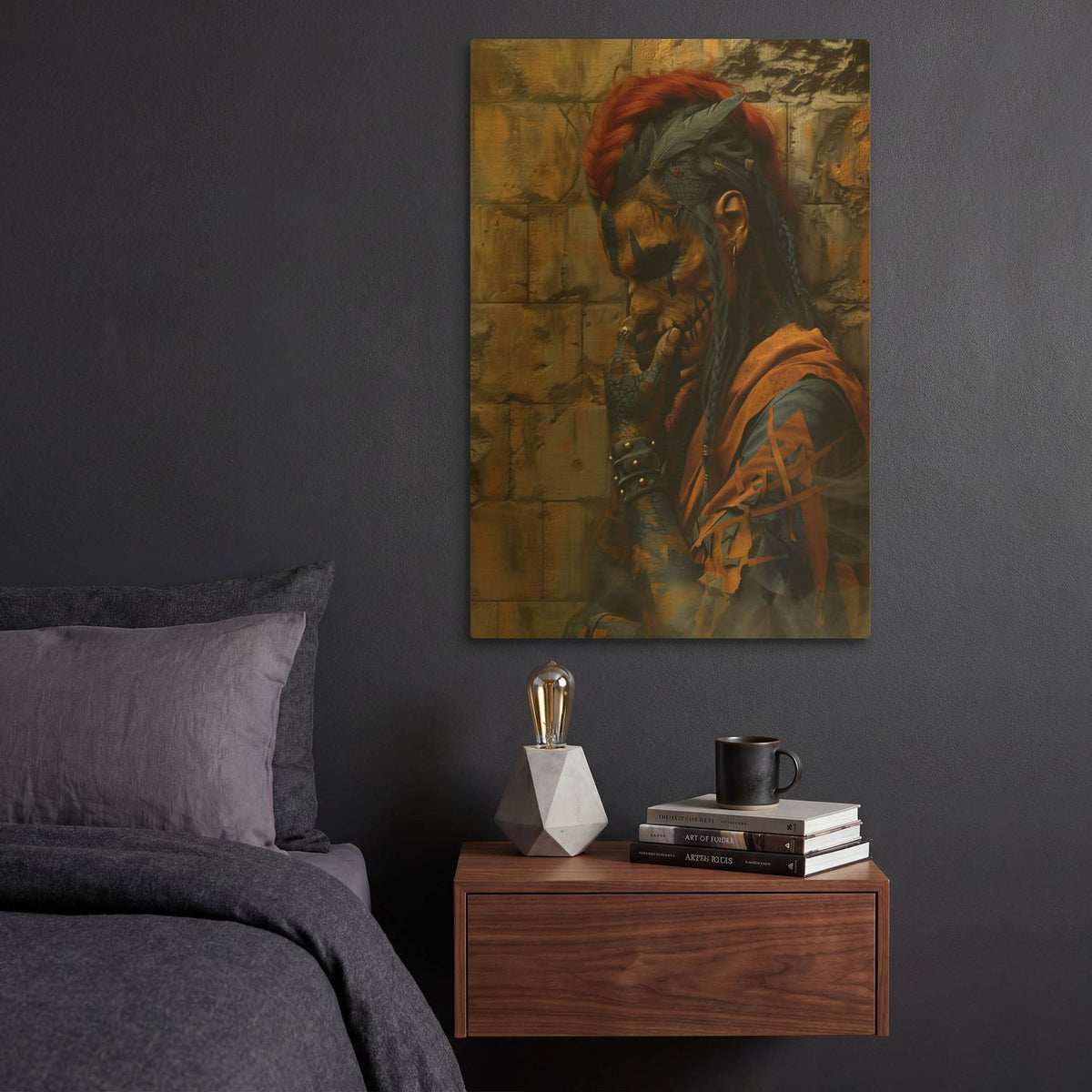 'Ritual Soul' By r3darch0n Gold Metal Wall Art