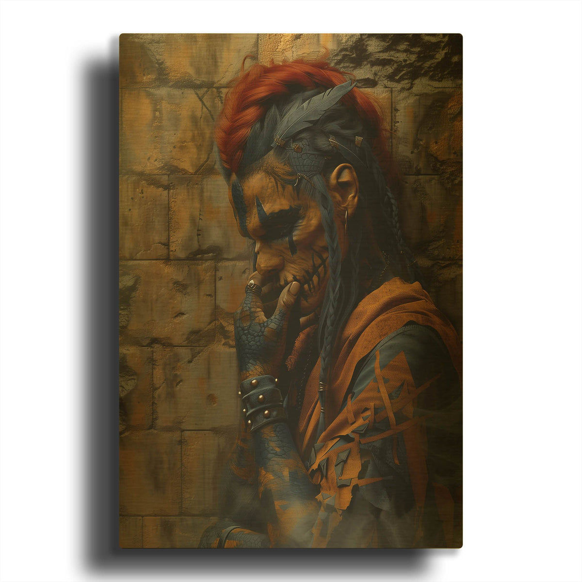 'Ritual Soul' By r3darch0n Gold Metal Wall Art