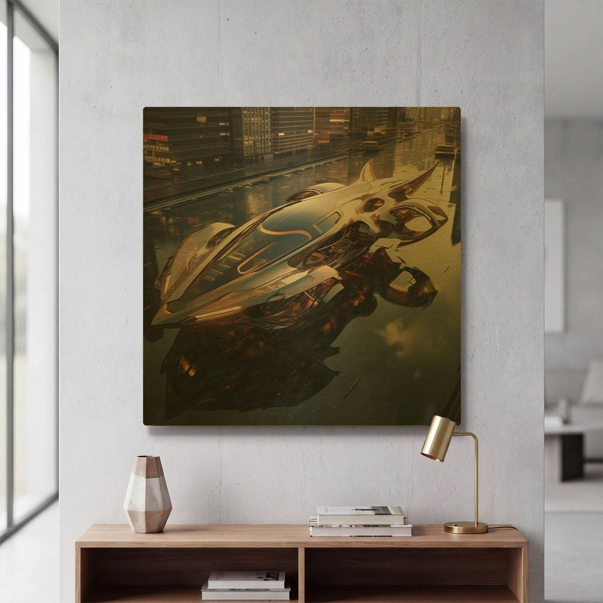 'Sky Piercer' By r3darch0n Gold Metal Wall Art