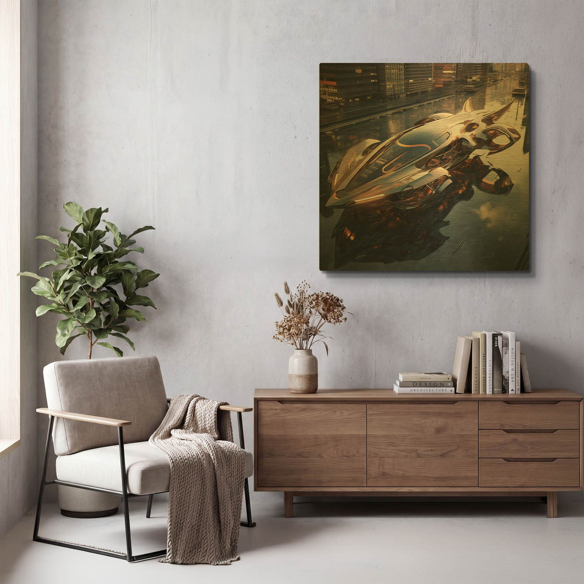 'Sky Piercer' By r3darch0n Gold Metal Wall Art