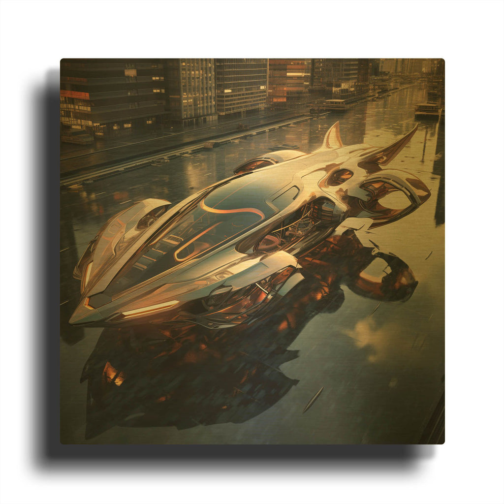 'Sky Piercer' By r3darch0n Gold Metal Wall Art