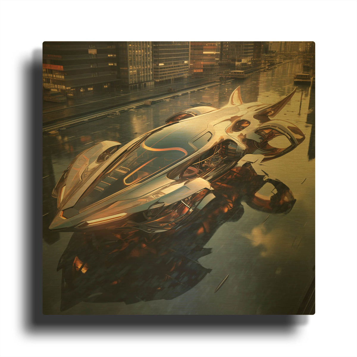 'Sky Piercer' By r3darch0n Gold Metal Wall Art