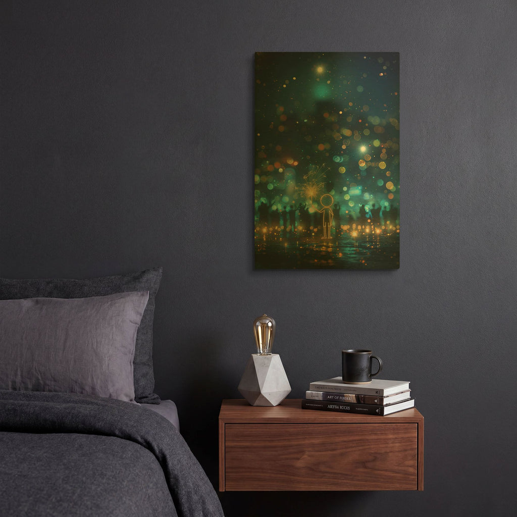 'Sparkler' By r3darch0n Gold Metal Wall Art