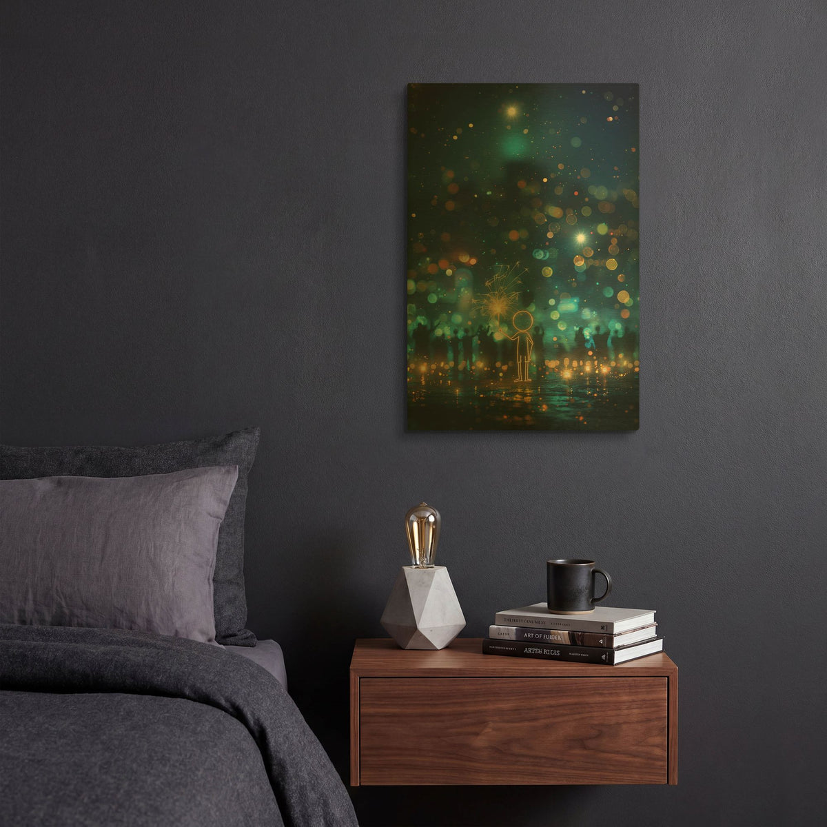 'Sparkler' By r3darch0n Gold Metal Wall Art