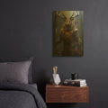 'Stags Silent Watch' By r3darch0n Gold Metal Wall Art