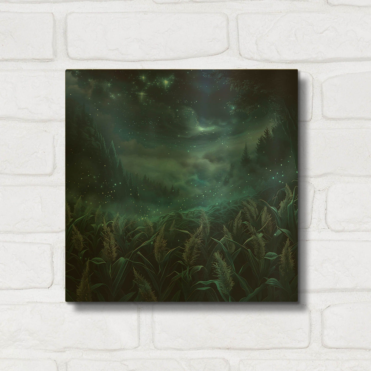 'Starry Field' By r3darch0n Gold Metal Wall Art