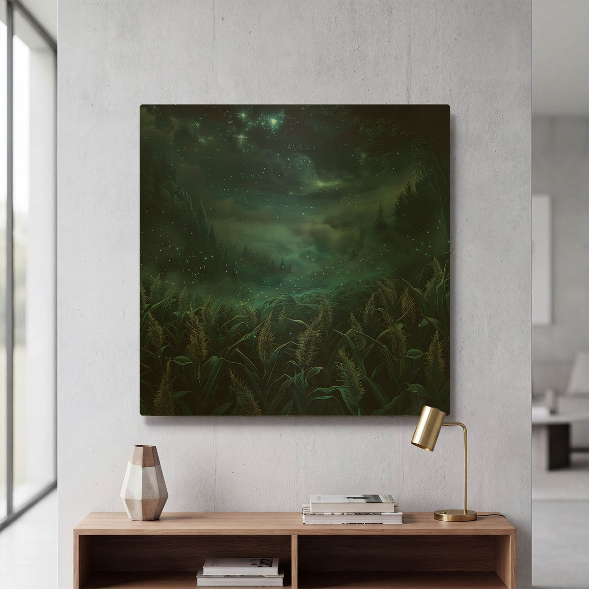 'Starry Field' By r3darch0n Gold Metal Wall Art