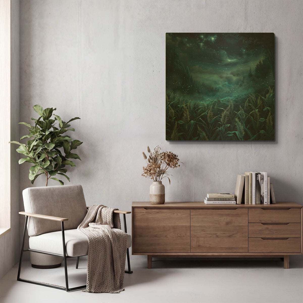 'Starry Field' By r3darch0n Gold Metal Wall Art