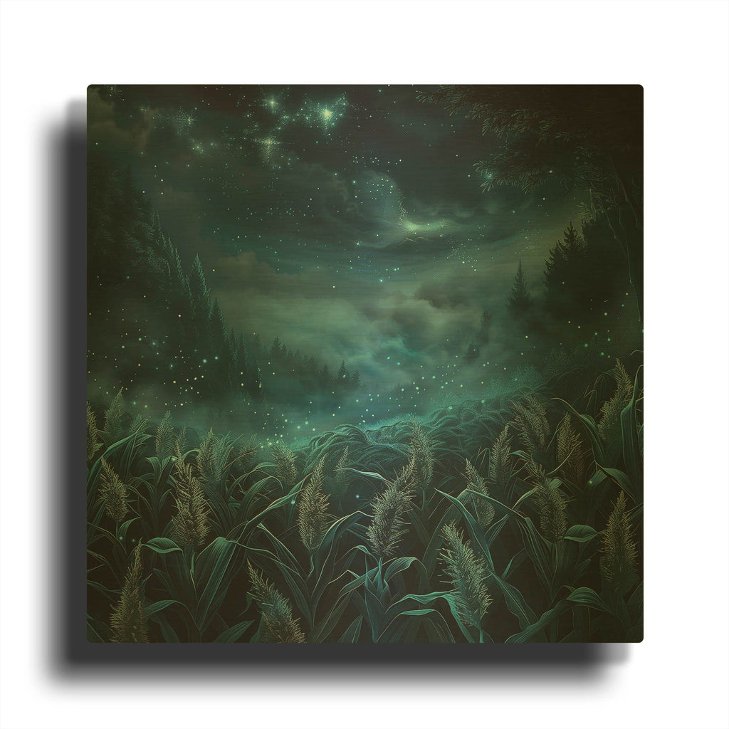 'Starry Field' By r3darch0n Gold Metal Wall Art