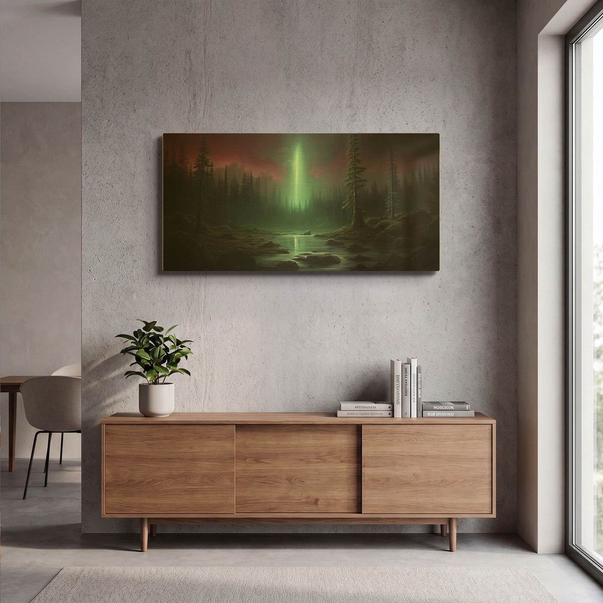 'Strange Light Pillar' By r3darch0n Gold Metal Wall Art