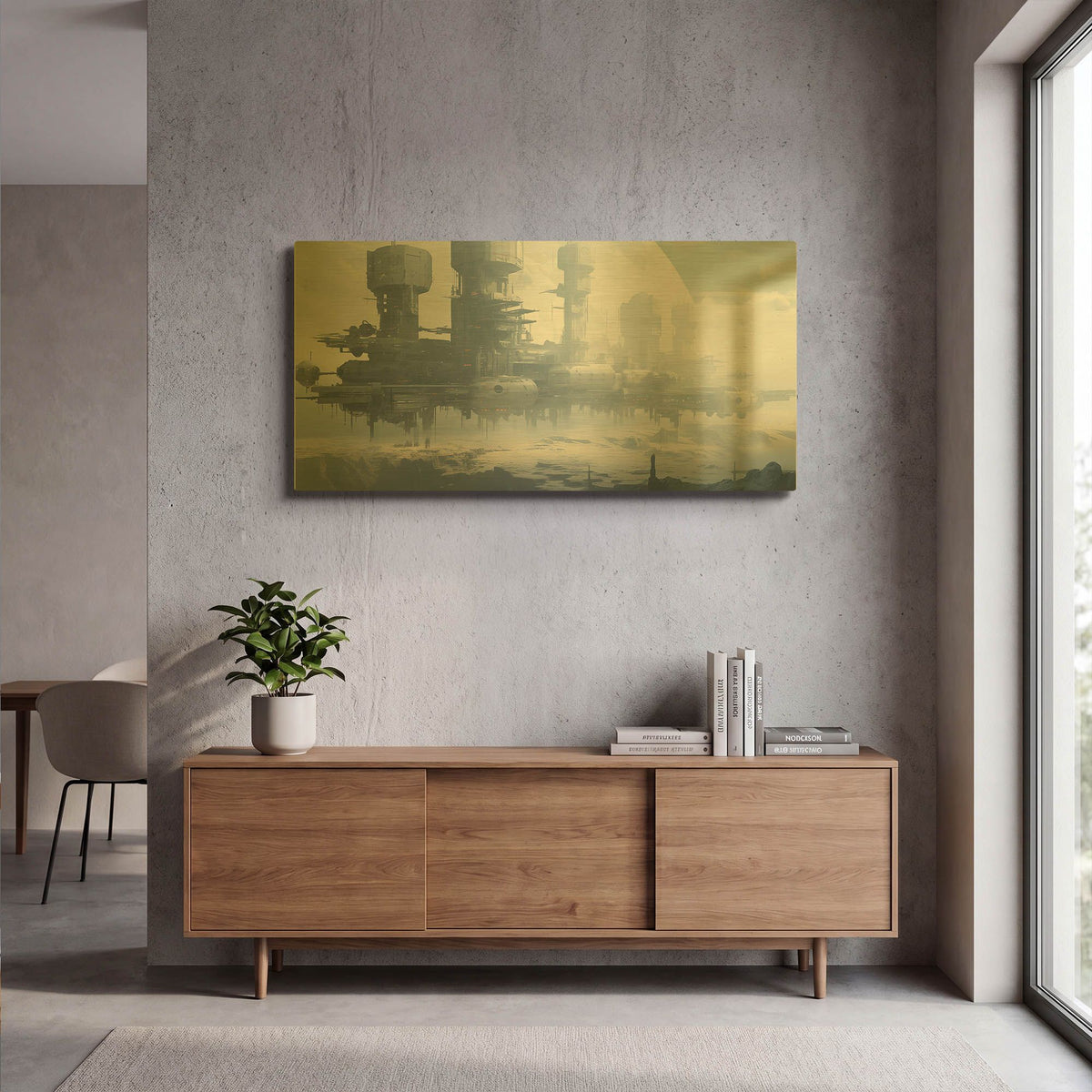 'Stratospheric Vessel' By r3darch0n Gold Metal Wall Art