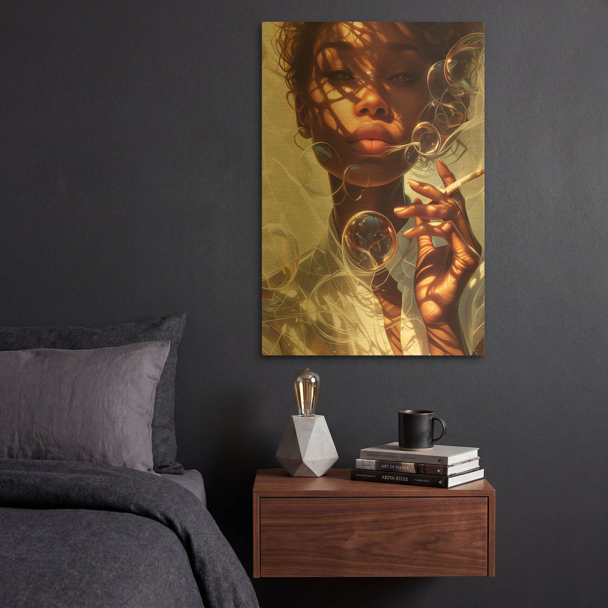 'Sublime' By r3darch0n Gold Metal Wall Art