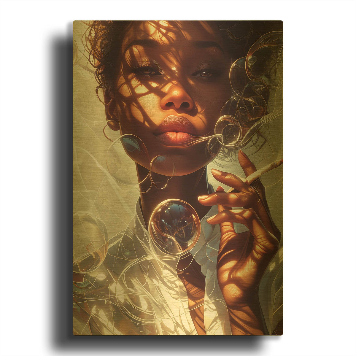 'Sublime' By r3darch0n Gold Metal Wall Art