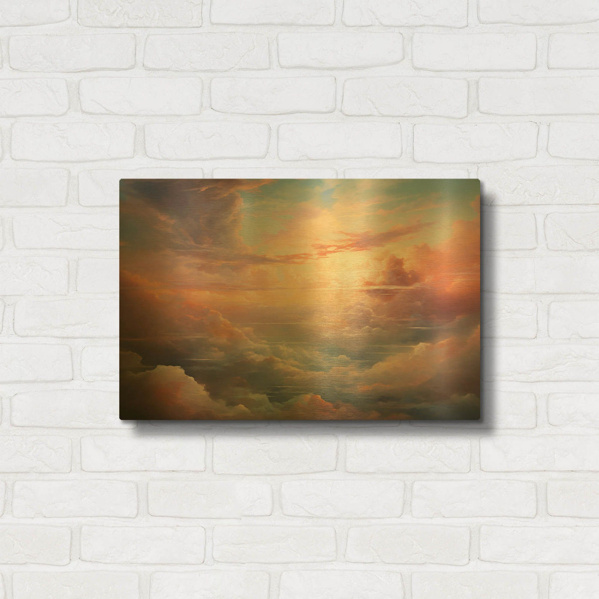 'Sunrise' By r3darch0n Gold Metal Wall Art