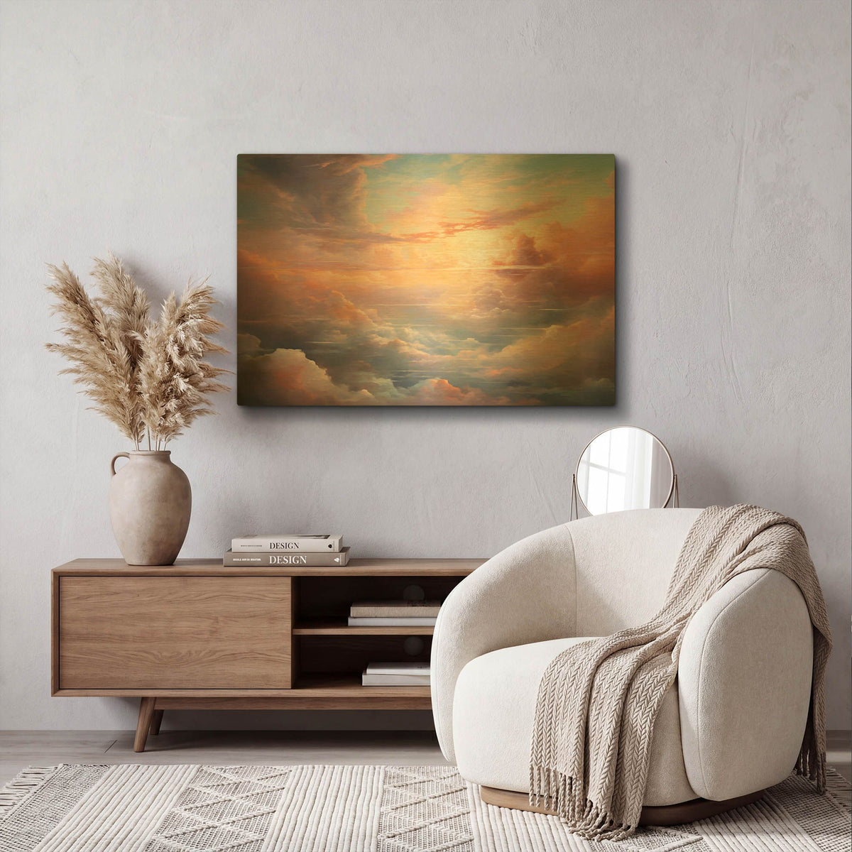 'Sunrise' By r3darch0n Gold Metal Wall Art