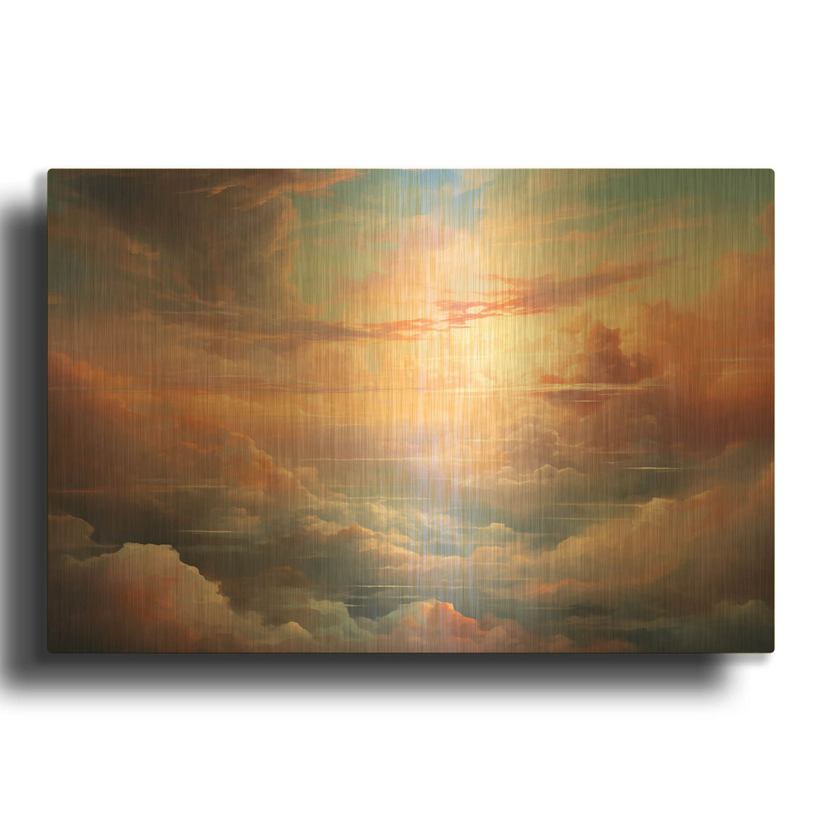'Sunrise' By r3darch0n Gold Metal Wall Art