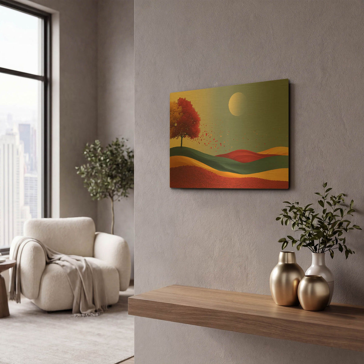 'Sunset Dreams' By r3darch0n Gold Metal Wall Art