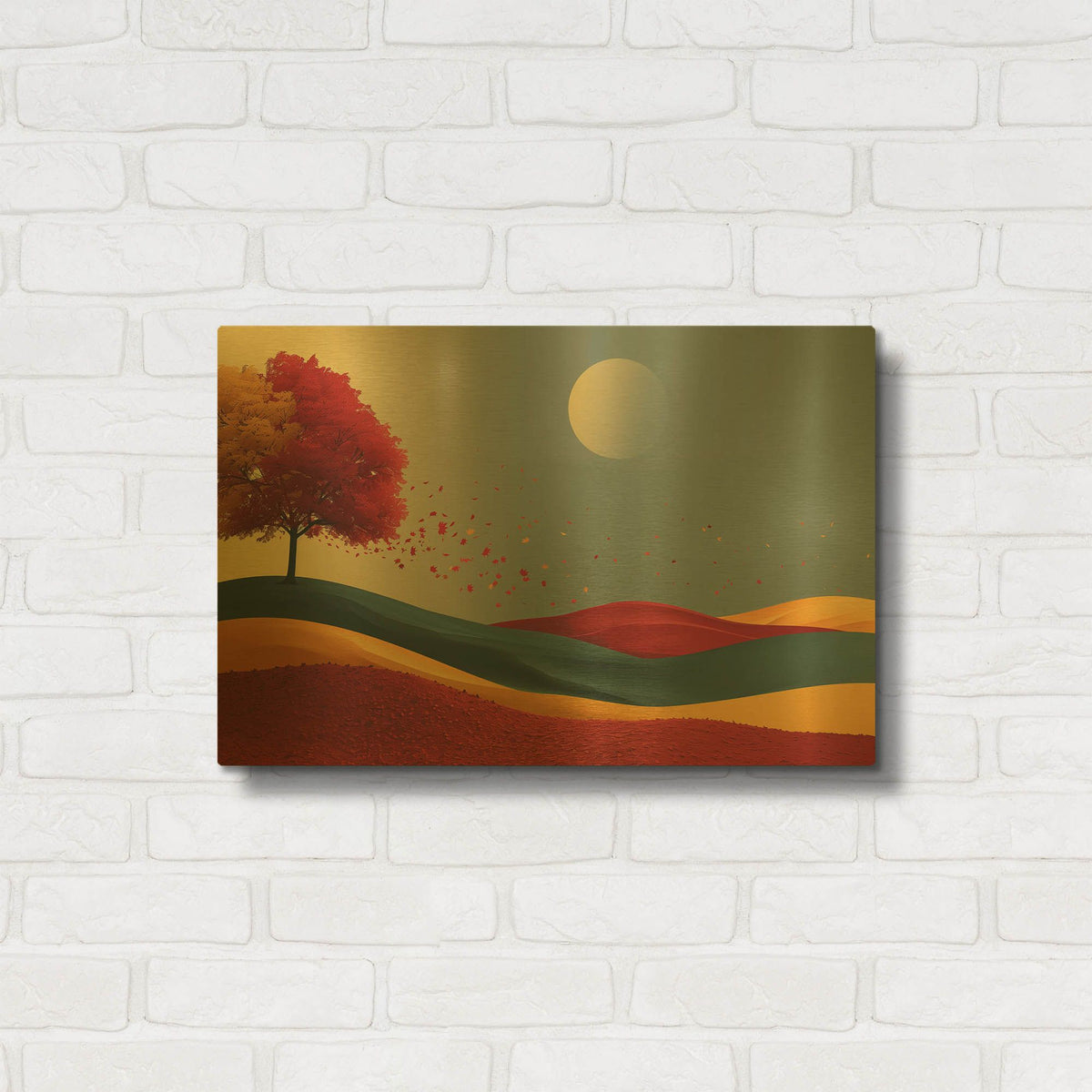 'Sunset Dreams' By r3darch0n Gold Metal Wall Art