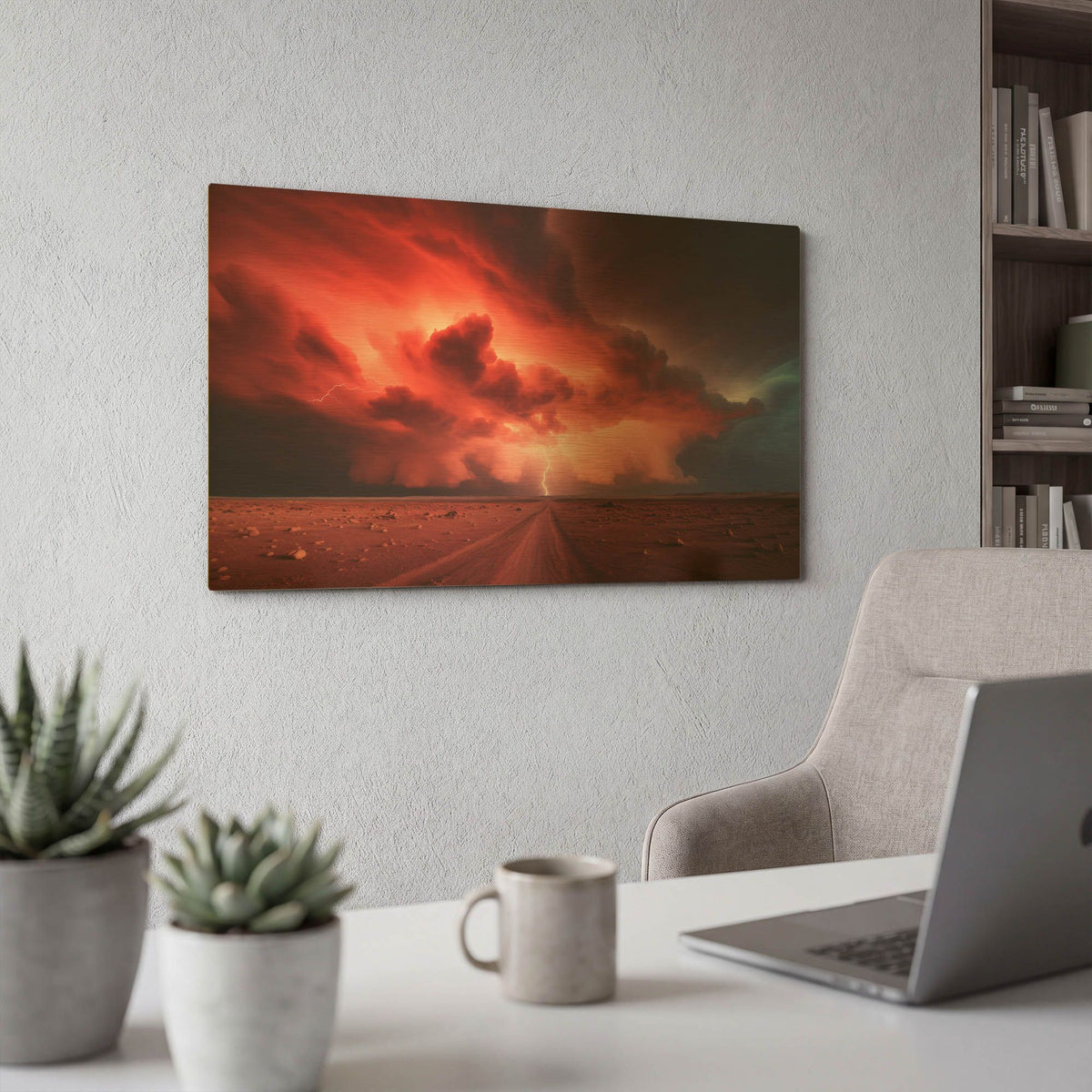 'Supercell Red' By r3darch0n Gold Metal Wall Art