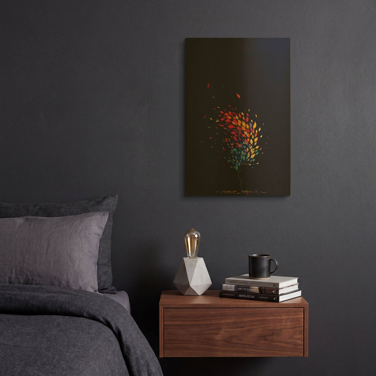 'Symphony of Leaves' By r3darch0n Gold Metal Wall Art