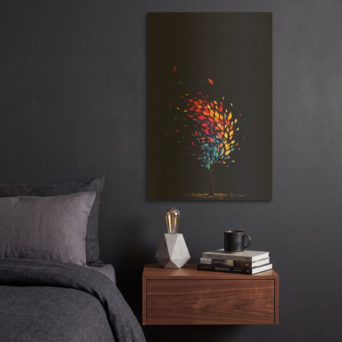 'Symphony of Leaves' By r3darch0n Gold Metal Wall Art