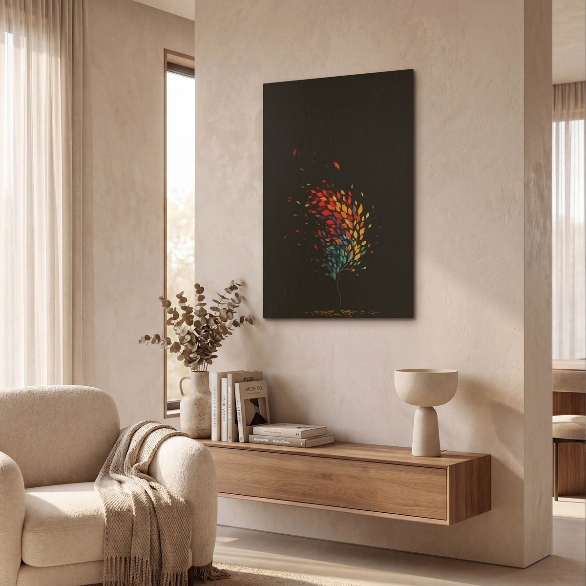 'Symphony of Leaves' By r3darch0n Gold Metal Wall Art