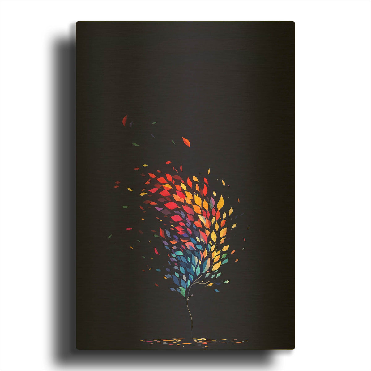 'Symphony of Leaves' By r3darch0n Gold Metal Wall Art