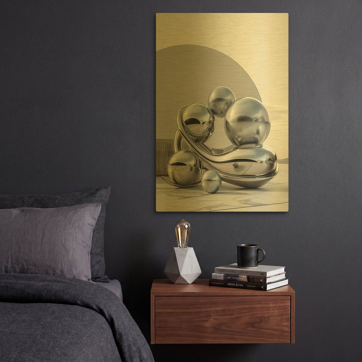 'Teamwork' By r3darch0n Gold Metal Wall Art