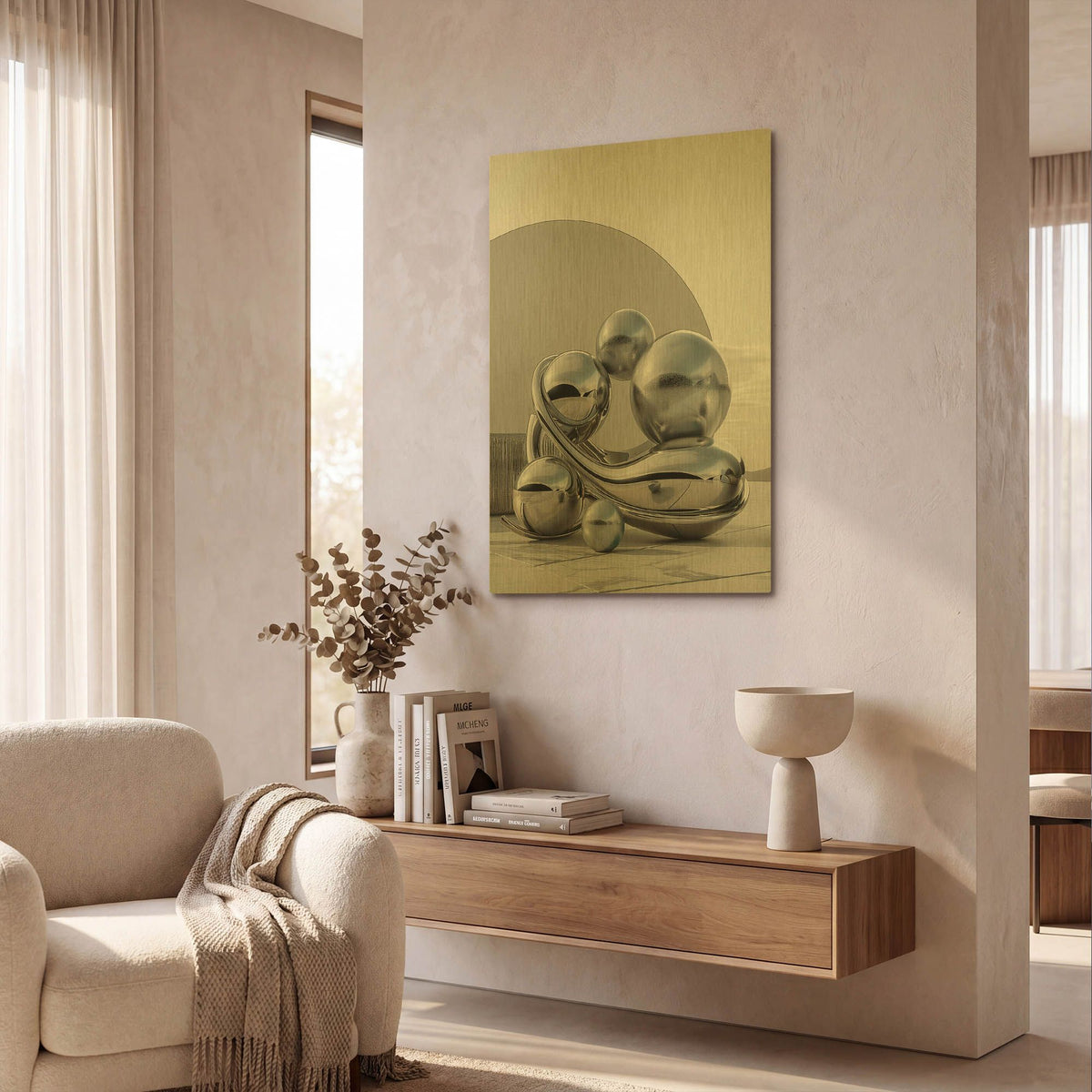 'Teamwork' By r3darch0n Gold Metal Wall Art