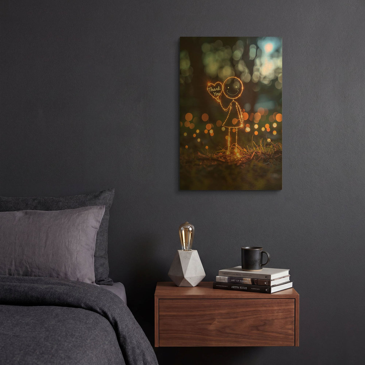 'Thank You' By r3darch0n Gold Metal Wall Art