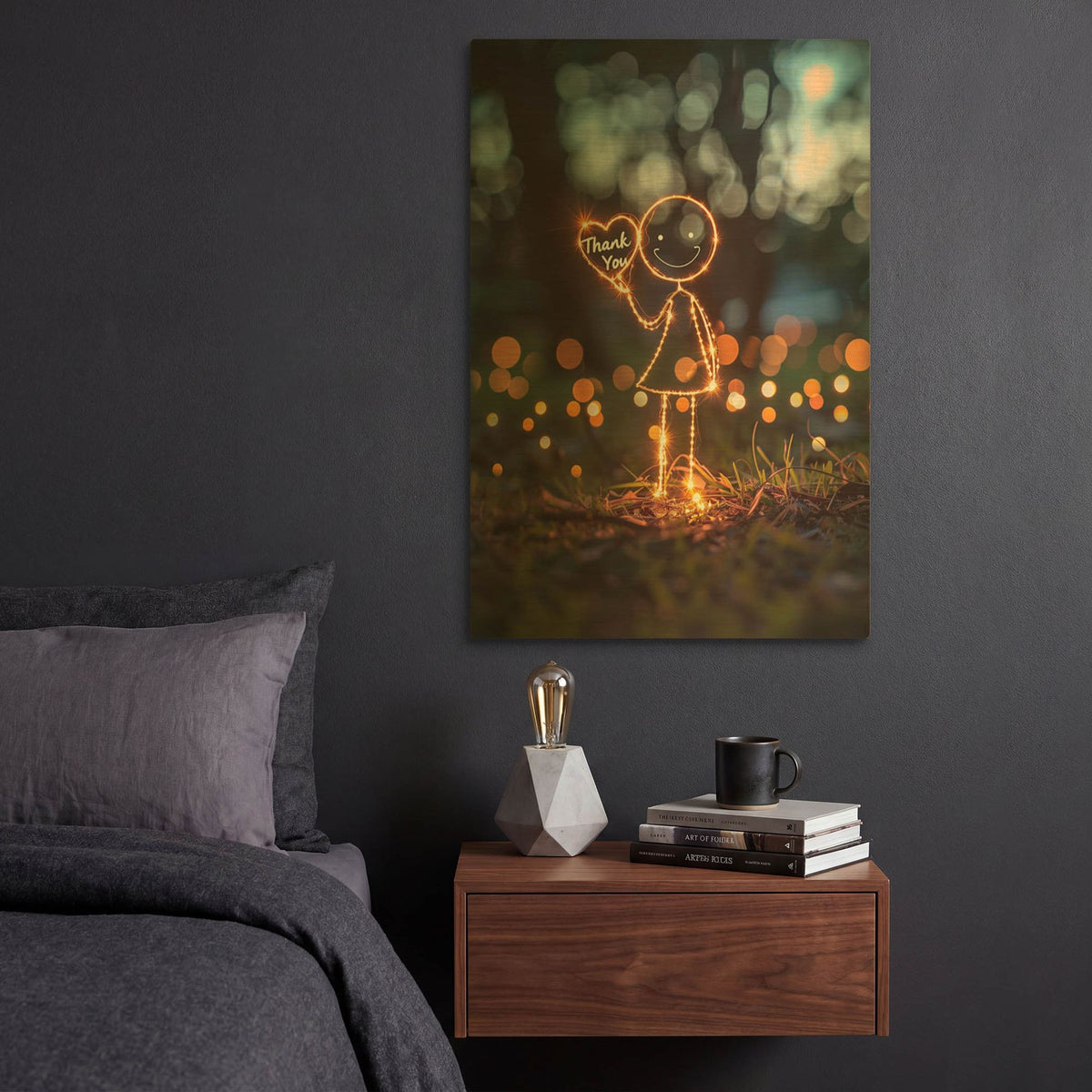 'Thank You' By r3darch0n Gold Metal Wall Art