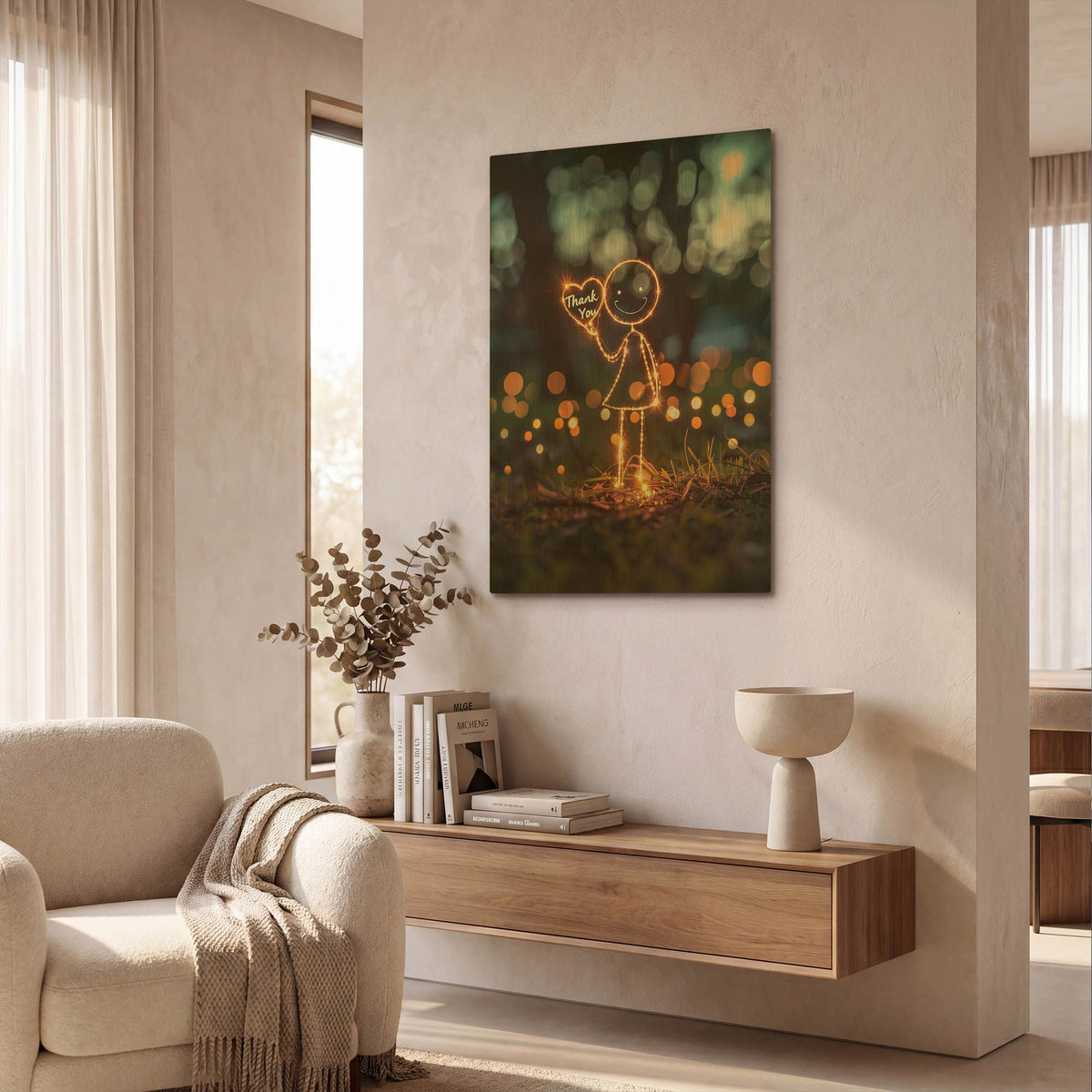 'Thank You' By r3darch0n Gold Metal Wall Art