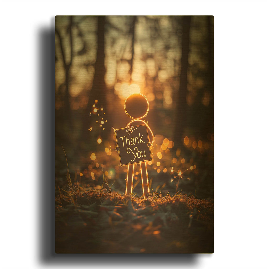 'Thanks' By r3darch0n Gold Metal Wall Art