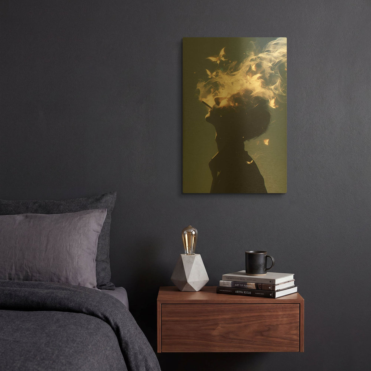'The Questions' By r3darch0n Gold Metal Wall Art