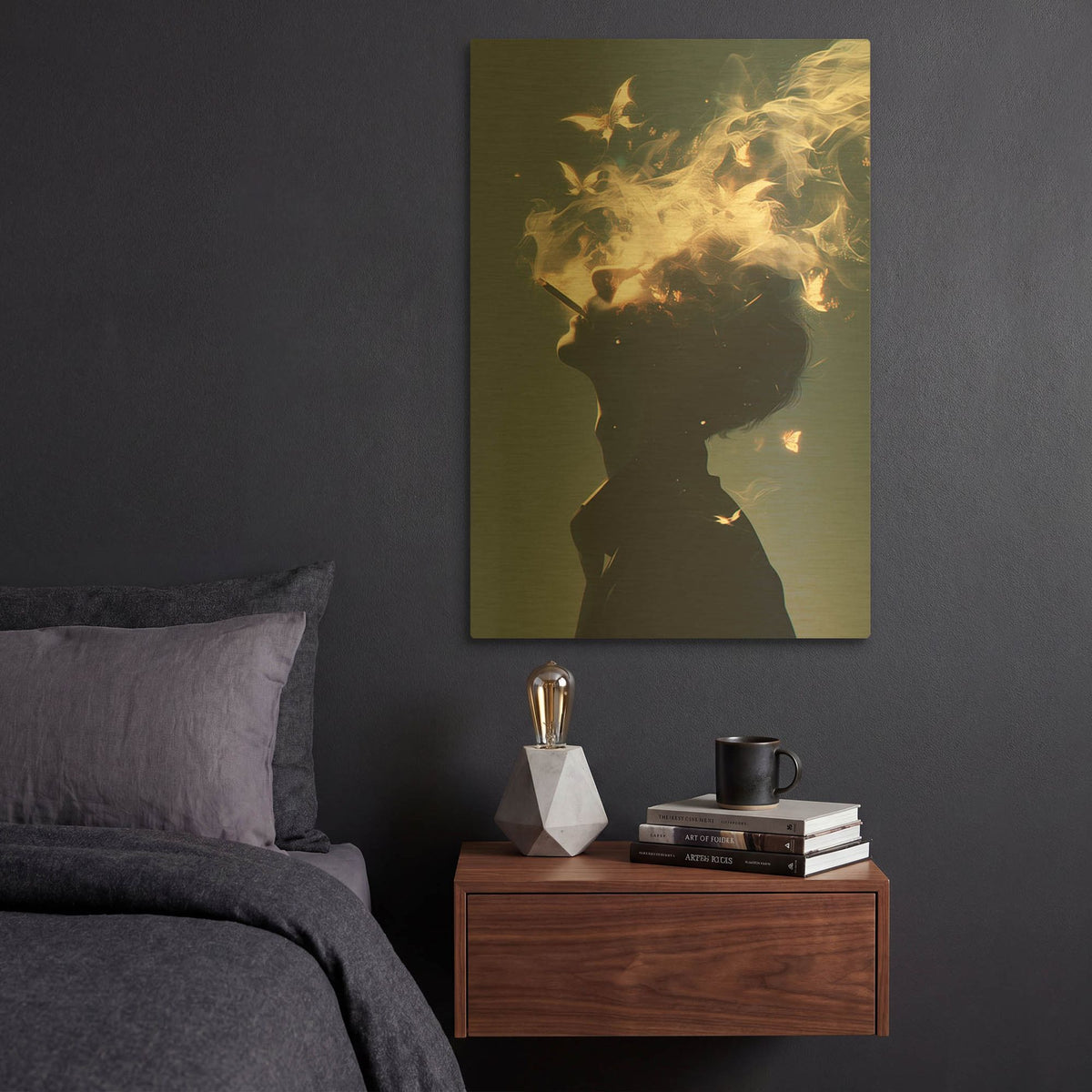 'The Questions' By r3darch0n Gold Metal Wall Art