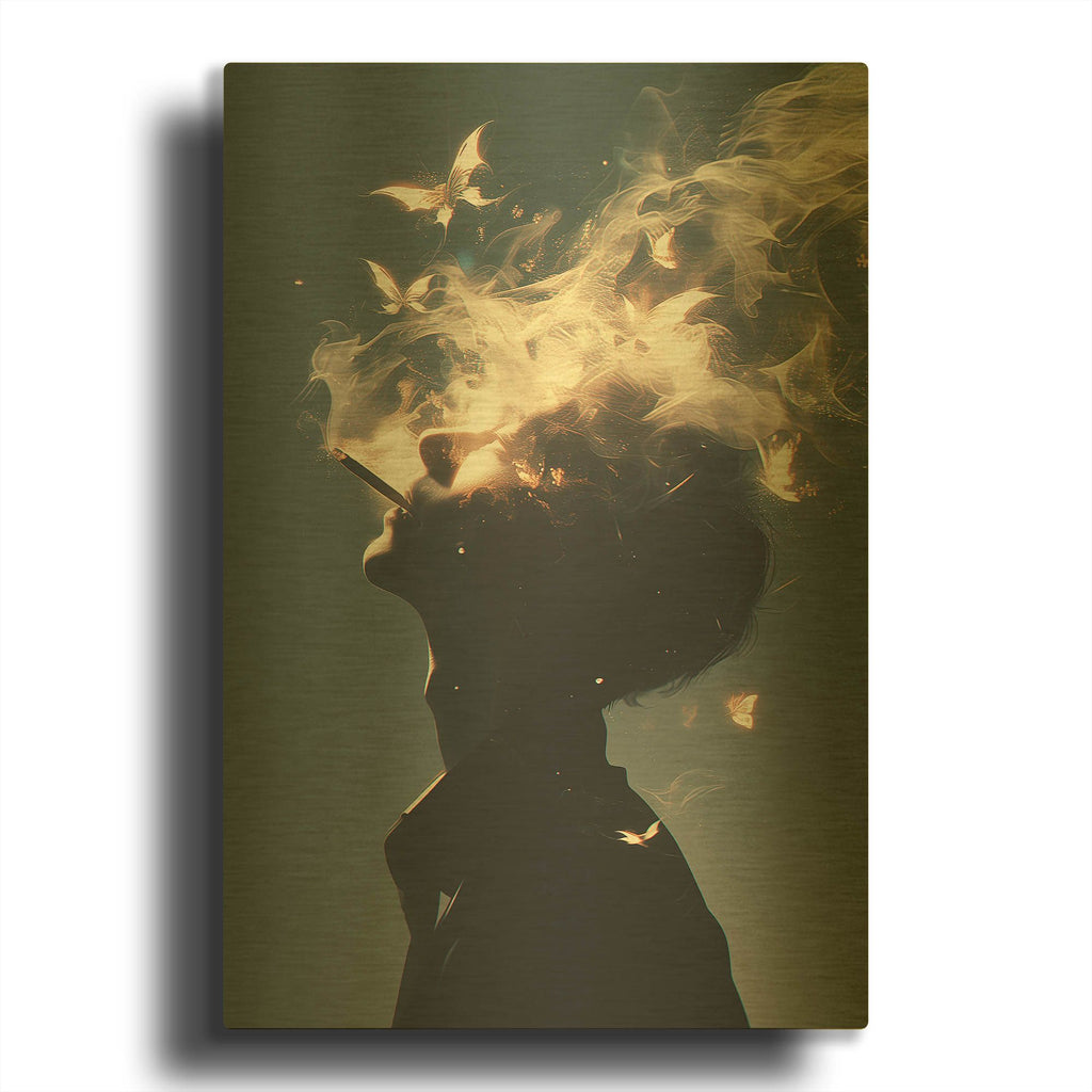 'The Questions' By r3darch0n Gold Metal Wall Art