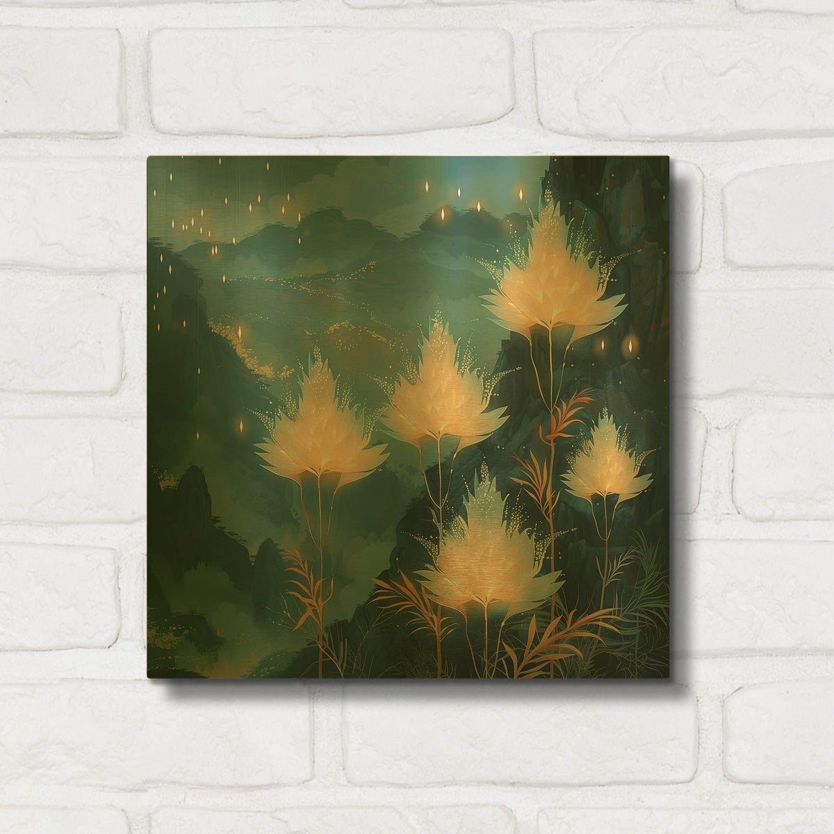 'The Stars of Autumn' By r3darch0n Gold Metal Wall Art