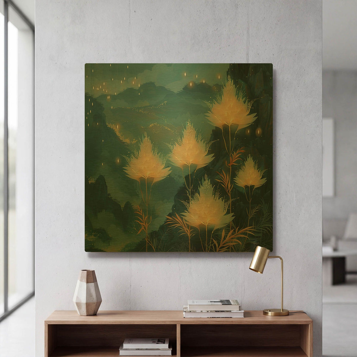 'The Stars of Autumn' By r3darch0n Gold Metal Wall Art