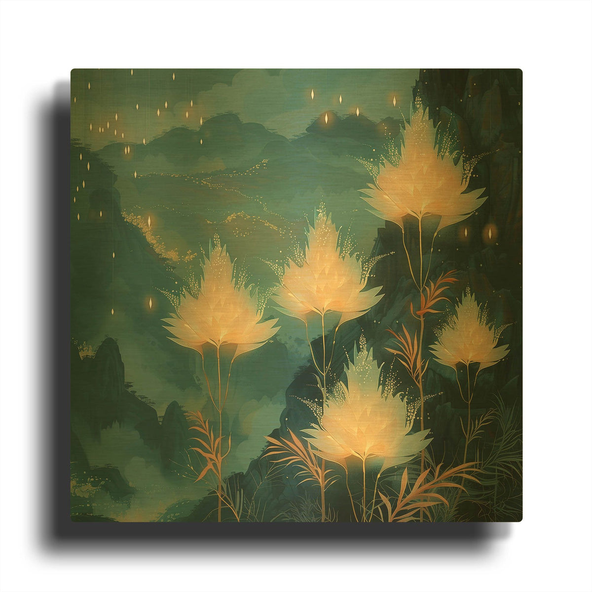 'The Stars of Autumn' By r3darch0n Gold Metal Wall Art
