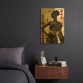 'Twilight Adorned - A Queen's Profile' By r3darch0n Gold Metal Wall Art