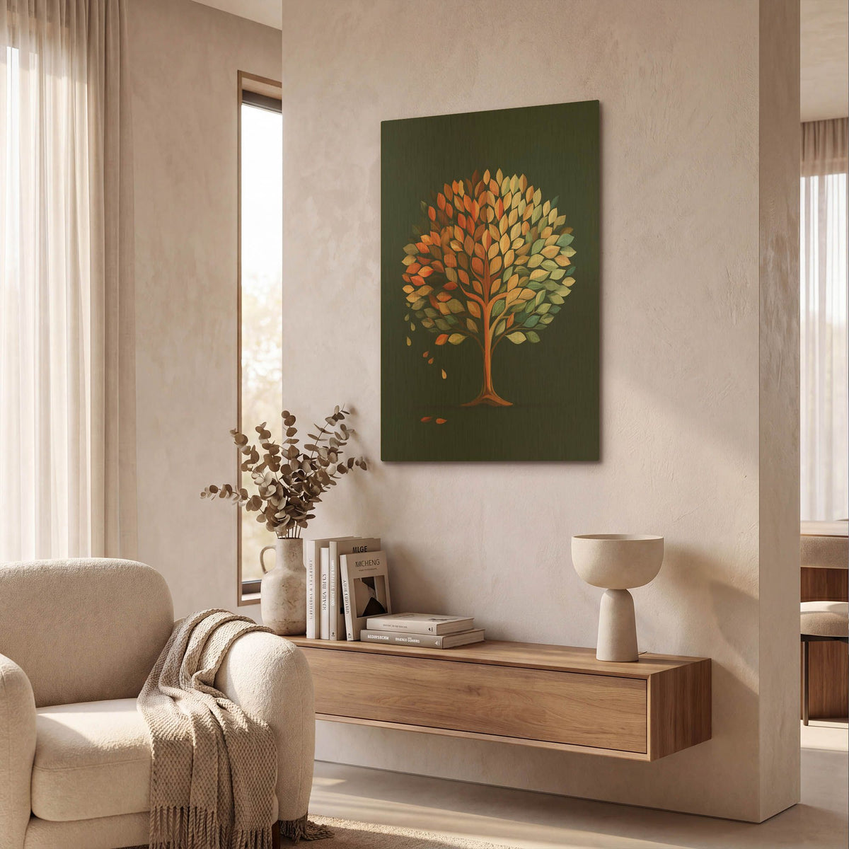 'Twilight in Autumn' By r3darch0n Gold Metal Wall Art