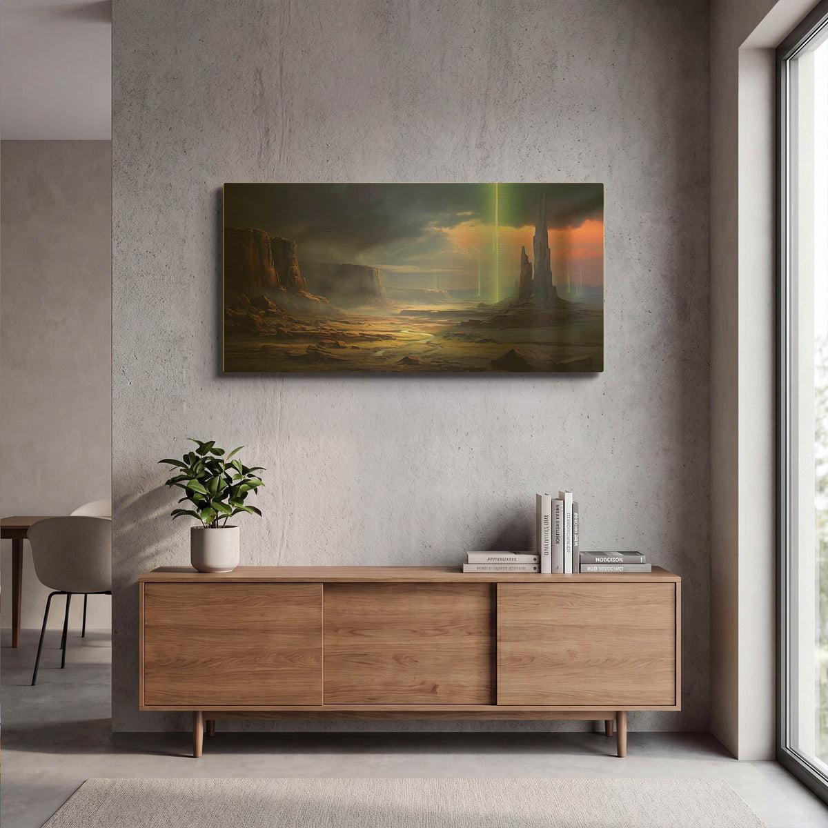 'Unearthly Light Pillar' By r3darch0n Gold Metal Wall Art