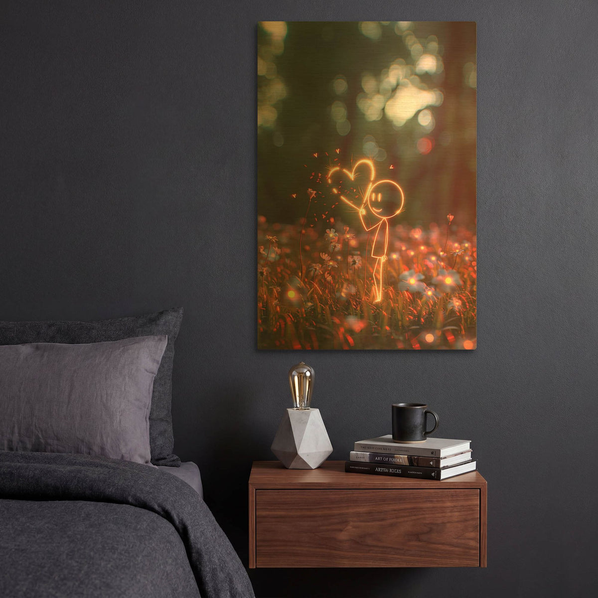 'Valentines' By r3darch0n Gold Metal Wall Art