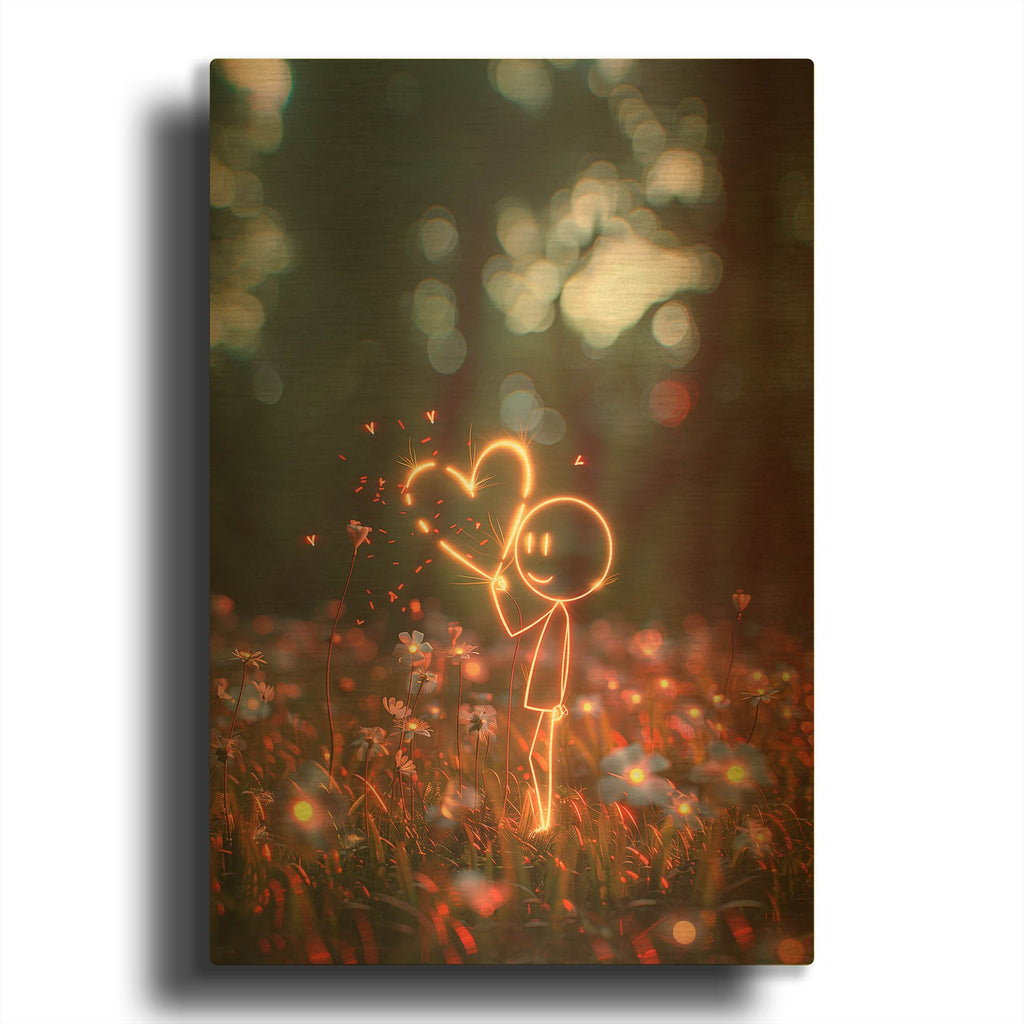 'Valentines' By r3darch0n Gold Metal Wall Art