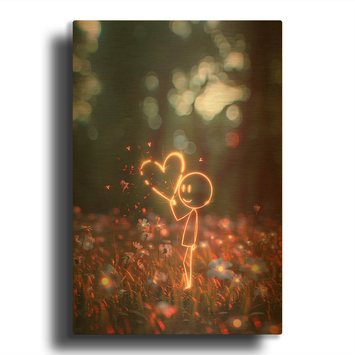 'Valentines' By r3darch0n Gold Metal Wall Art