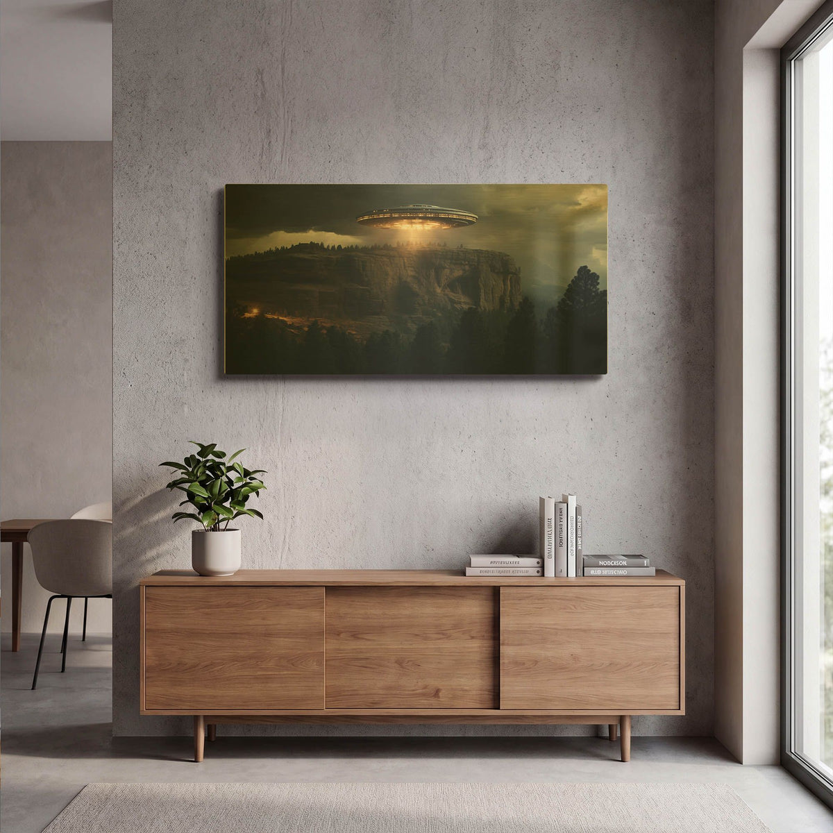 'Visitors' By r3darch0n Gold Metal Wall Art