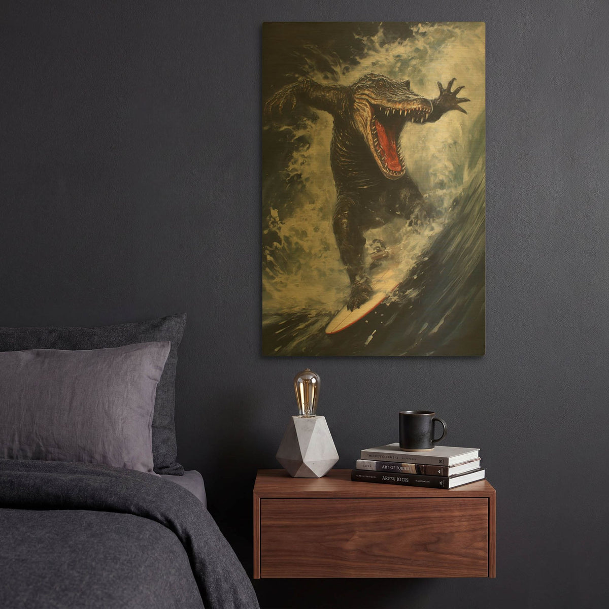 'Wave Rider' By r3darch0n Gold Metal Wall Art