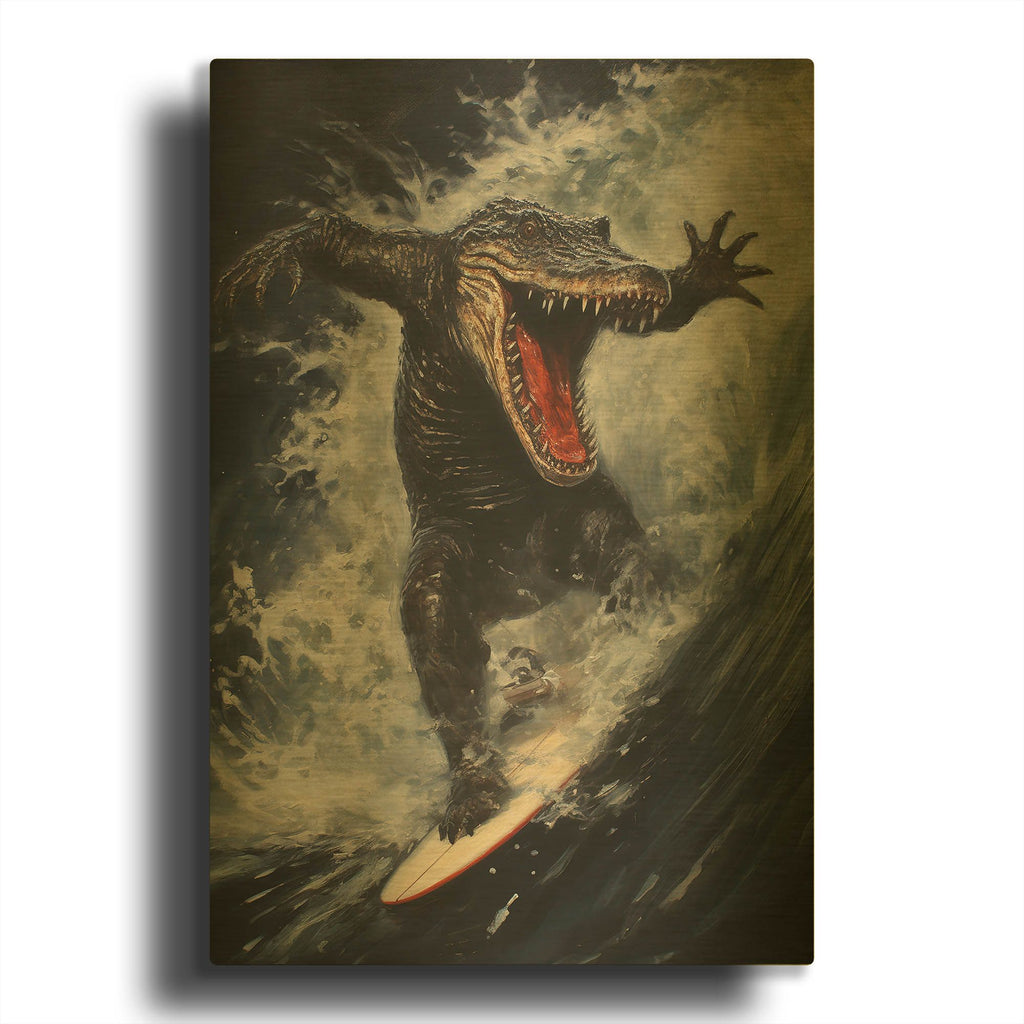 'Wave Rider' By r3darch0n Gold Metal Wall Art
