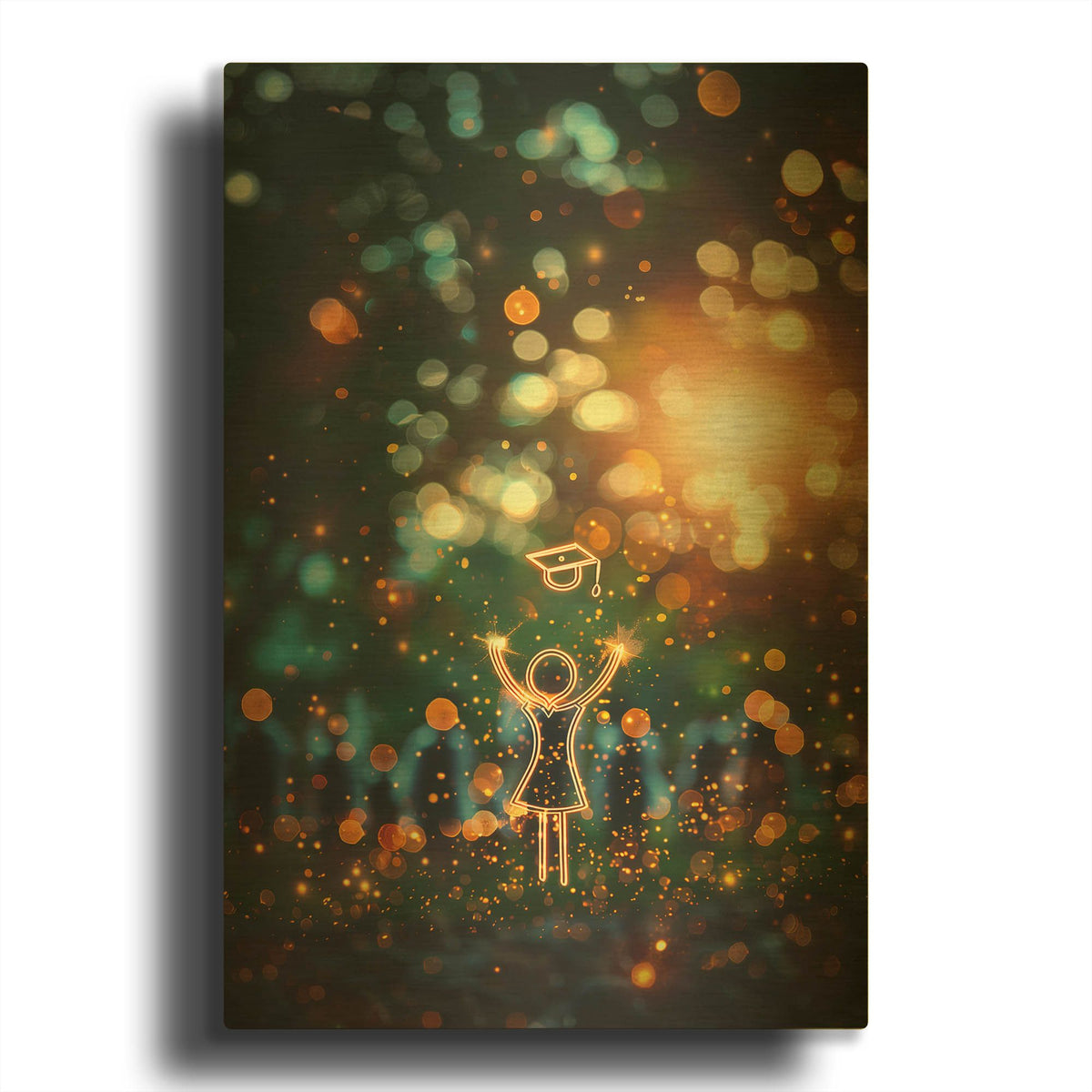 'We Did It' By r3darch0n Gold Metal Wall Art
